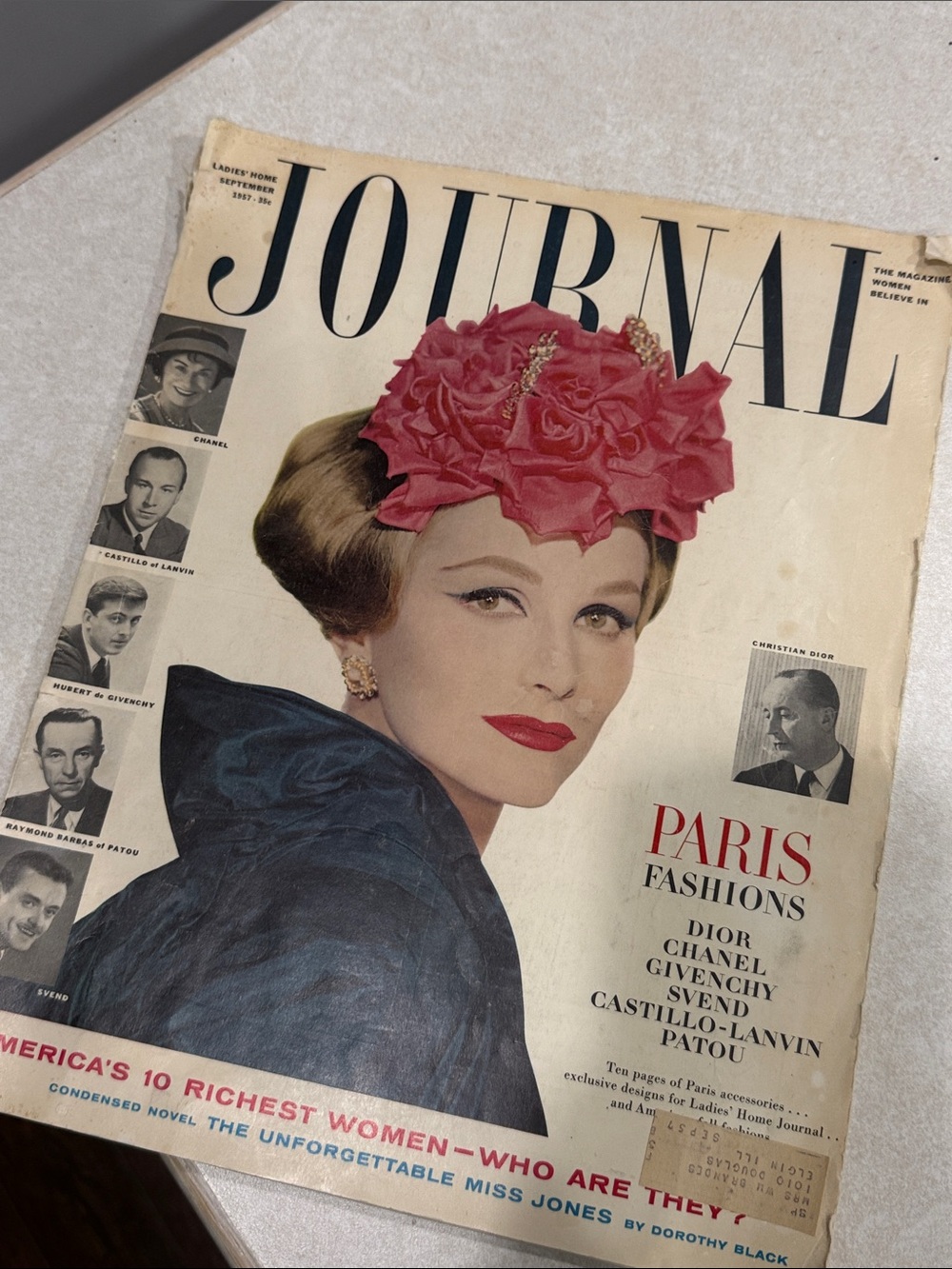 vintage ladies home journal magazine, 1957